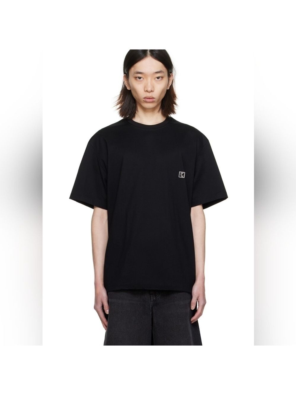 WOOYOUNGMI Black Drawstring T-Shirt size 52 new no tags, disconnected drawstring